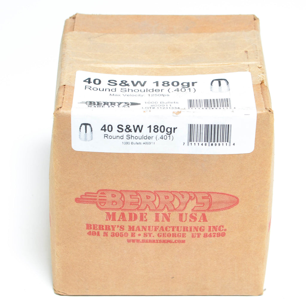 Berry's .401 Diameter 180 Grain Round Shoulder Bullets