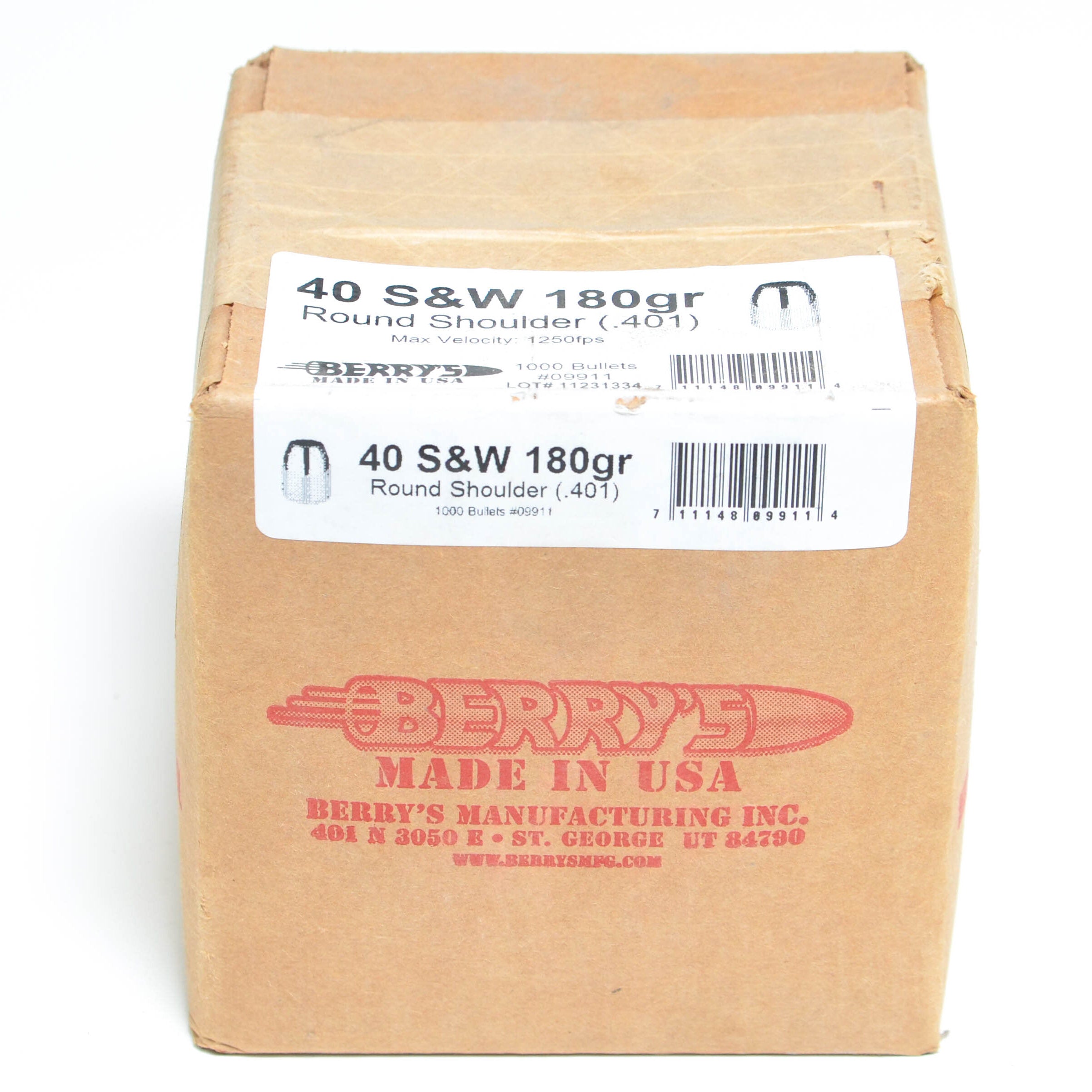 Berry's .401 Diameter 180 Grain Round Shoulder Bullets