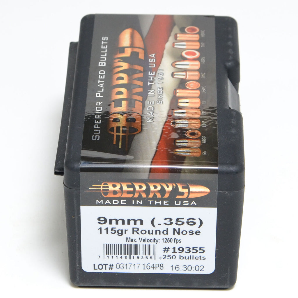 Berry's .356 Diameter 115 Grain Round Nose Bullets