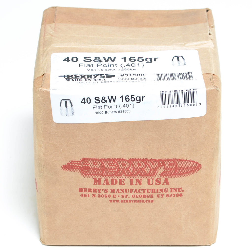 Berry's .401 Diameter 165 Grain Flat Point Bullets