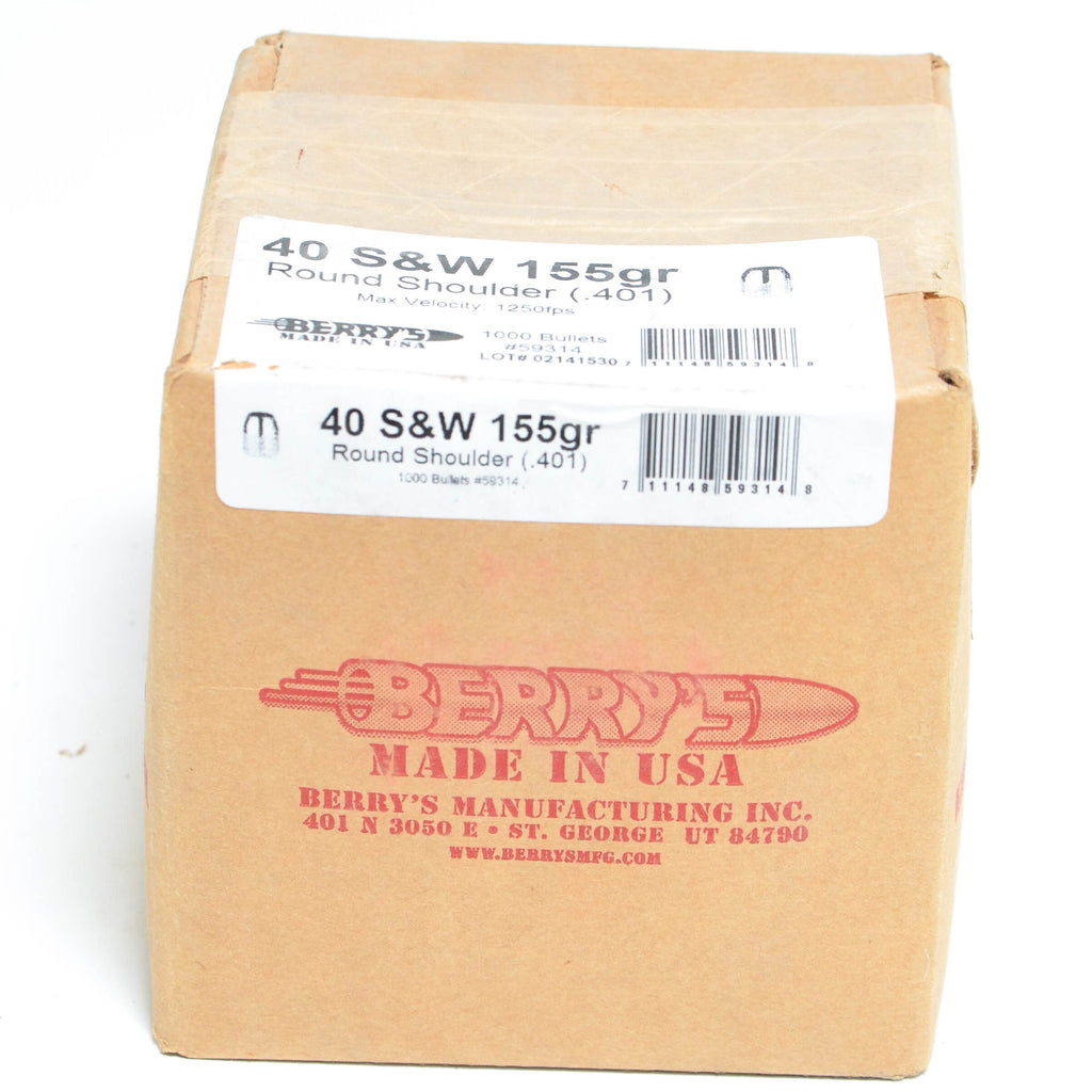 Berry's .401 Diameter 155 Grain Round Shoulder Bullets