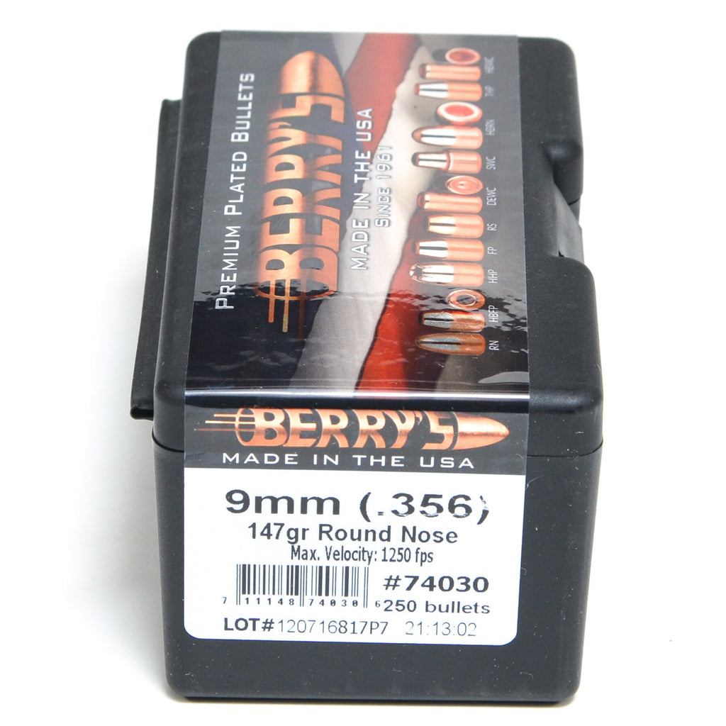 Berry's .356 Diameter 147 Grain Round Nose Bullets