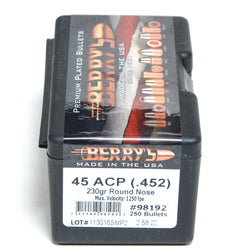 Berry's .452 Diameter 230 Grain Round Nose Bullets