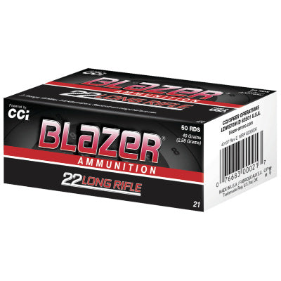 CCI Ammunition 22 Long Rifle 40 Grain Lead Round Nose 50 Count