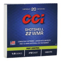 CCI Ammunition 22 Winchester Magnum Rimfire (WMR) 52 Grain #12 Shot 20 Count