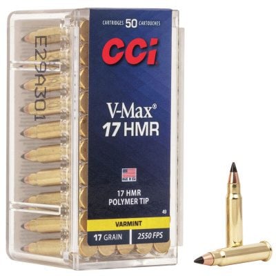 CCI Ammunition 17 HMR 17 Grain Polymer Tipped 50 Count