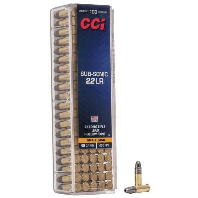 CCI Ammunition 22 Long Rifle 40 Grain Lead Hollow Point 100 Count