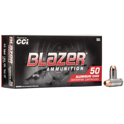 Blazer Ammunition 40 S&W 180 Grain Total Metal Jacket 50 Count