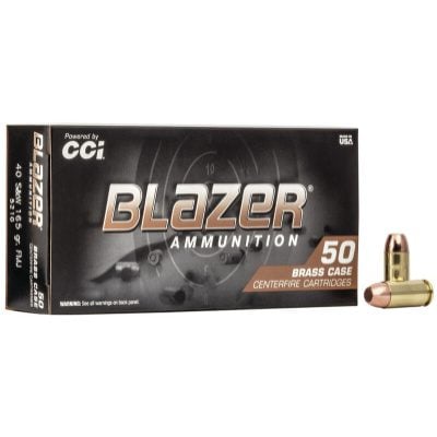 Blazer Ammunition 40 S&W 165 Grain Full Metal Jacket 50 Count