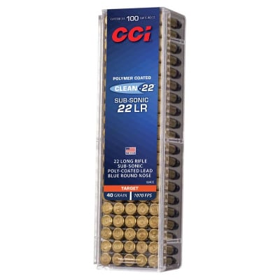 CCI Ammunition 22 Long Rifle 40 Grain Lead Round Nose 100 Count