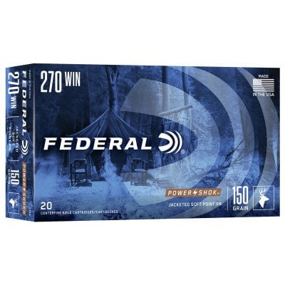 Federal Ammunition 270 Winchester 150 Grain Jacketed Soft Point 20 Count