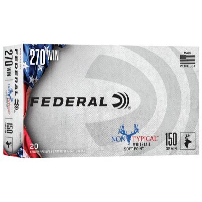 Federal Ammunition 270 Winchester 150 Grain Spire Point 20 Count