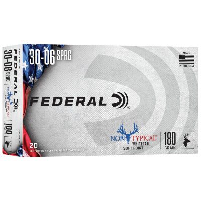 Federal Ammunition 30-06 Springfield 180 Grain Jacketed Soft Point 20 Count