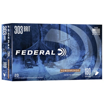 Federal Ammunition 303 British 180 Grain Jacketed Soft Point 20 Count