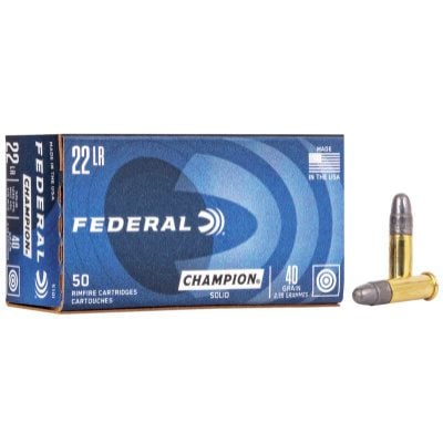 Federal Ammunition 22 Long Rifle 40 Grain Lead Round Nose 50 Count