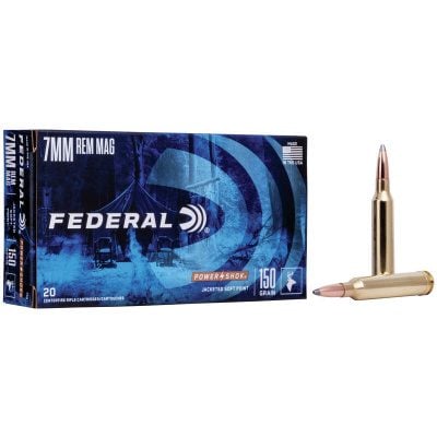 Federal Ammunition 7mm Remington Magnum 150 Grain Jacketed Soft Point 20 Count