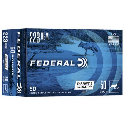 Federal Ammunition 223 Remington 50 Grain Jacketed Hollow Point 50 Count