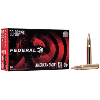 Federal Ammunition 30-06 Springfield 150 Grain Full Metal Jacket Boat Tail 20 Count