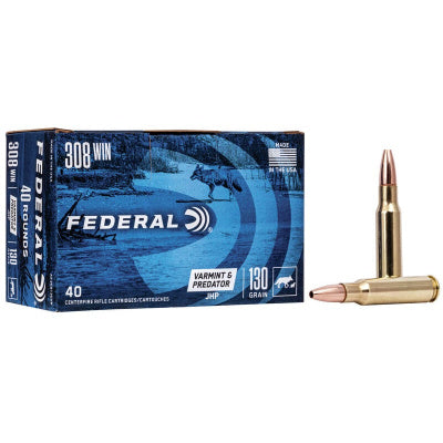 Federal Ammunition 308 Winchester 130 Grain Full Metal Jacket 40 Count