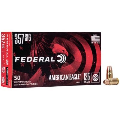 Federal Ammunition 357 SIG 125 Grain Full Metal Jacket 50 Count