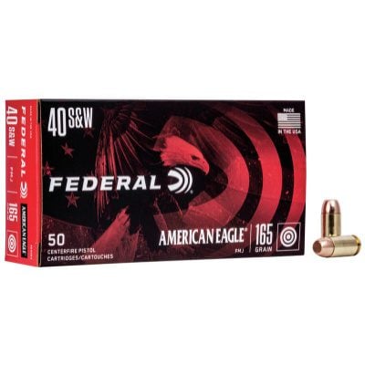 Federal Ammunition 40 S&W 165 Grain Full Metal Jacket 50 Count