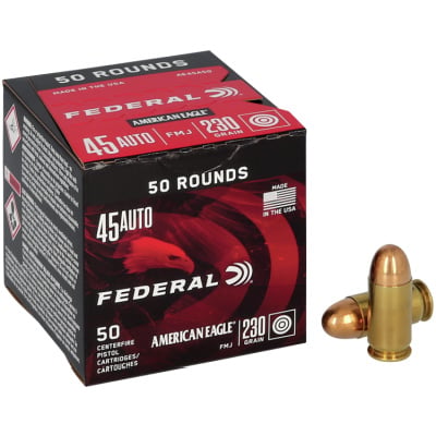 Federal Ammunition 45 ACP 230 Grain Full Metal Jacket 50 Count