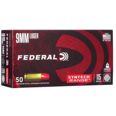 Federal Ammunition 9mm Luger 115 Grain Jacketed Flat Point 50 Count