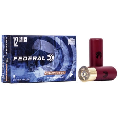 Federal Ammunition 12 Gauge 2-3/4" #00 1 3/16 oz Buckshot 5 Count
