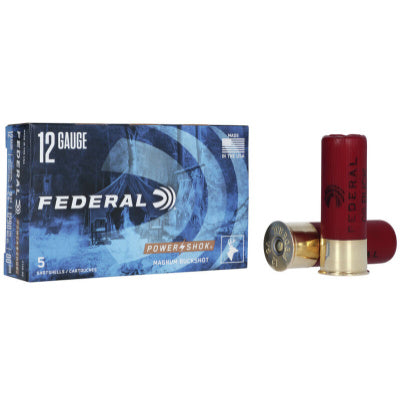 Federal Ammunition 12 Gauge 2-3/4" #00 1 3/16 oz Buckshot 5 Count