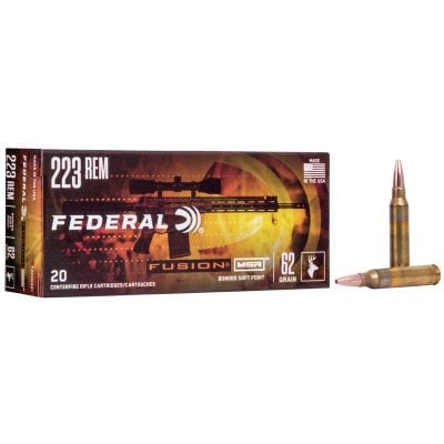 Federal Ammunition 223 Remington 62 Grain Bonded Spitzer 20 Count