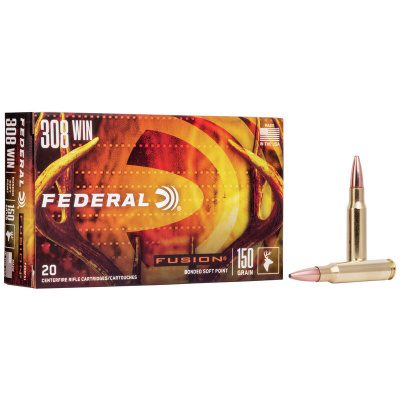Federal Ammunition 308 Winchester 150 Grain Bonded Spitzer 20 Count