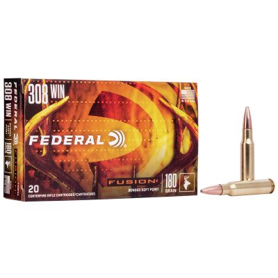 Federal Ammunition 308 Winchester 180 Grain Bonded Spitzer 20 Count