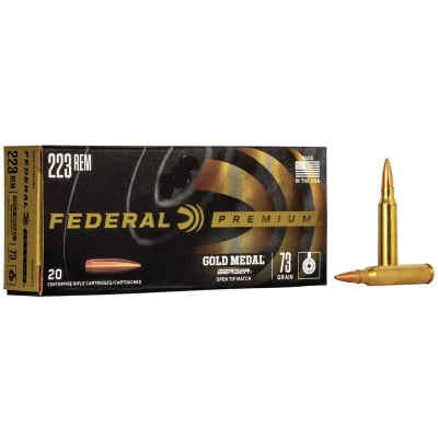 Federal Ammunition 223 Remington 73 Grain Berger Hybrid Jacketed Hollow Point 20 Count