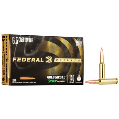 Federal Ammunition 6.5 Creedmoor 140 Grain Sierra Matchking Jacketed Hollow Point 20 Count