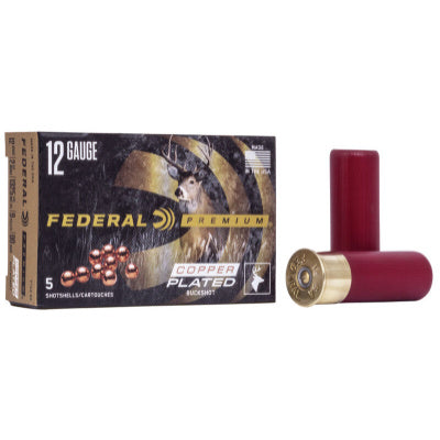 Federal Ammunition 12 Gauge 2-3/4" #00 1 1/8 oz Buckshot 5 Count