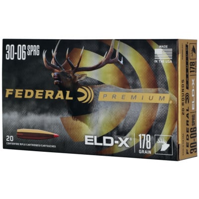 Federal Ammunition 30-06 Springfield 178 Grain ELD-X Polymer Tipped 20 Count
