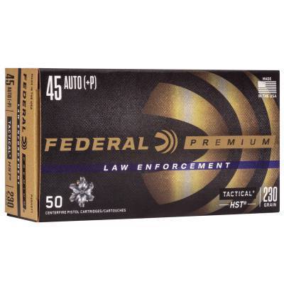 Federal Ammunition 45 ACP +P 230 Grain HST Jacketed Hollow Point 50 Count