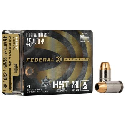 Federal Ammunition 45 ACP +P 230 Grain HST Jacketed Hollow Point 20 Count