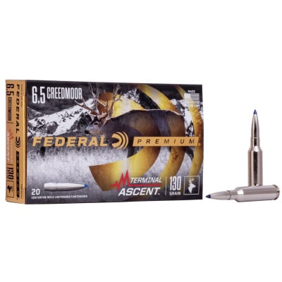Federal Ammunition 6.5 Creedmoor 130 Grain Terminal Ascent Polymer Tipped 20 Count