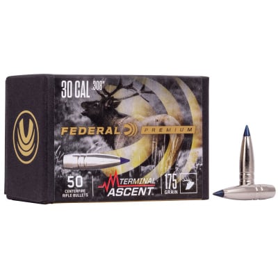 Federal Premium .308 Diameter 175 Grain Polymer Tip Terminal Ascent 50 Count Bullets