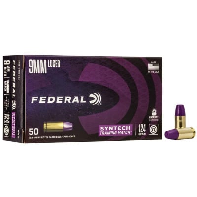 Federal Ammunition 9mm Luger 124 Grain Jacketed Flat Point 50 Count