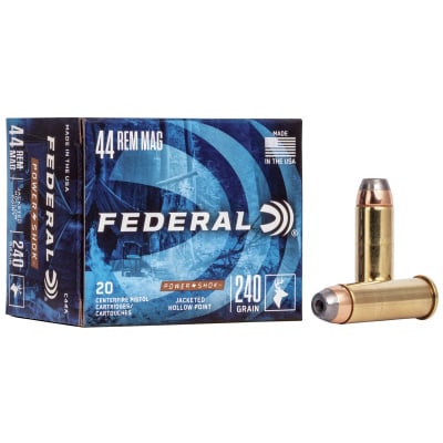 Federal Ammunition 44 Remington Magnum 240 Grain Jacketed Hollow Point 20 Count