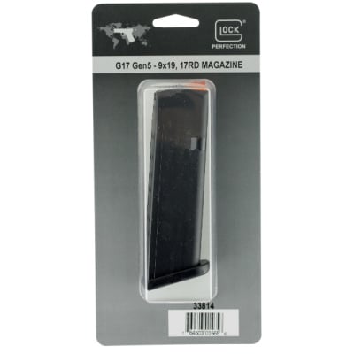 Glock Factory Gen 5 Magazine Glock 17, 34, 45 9mm Luger 17 Round Polymer Black