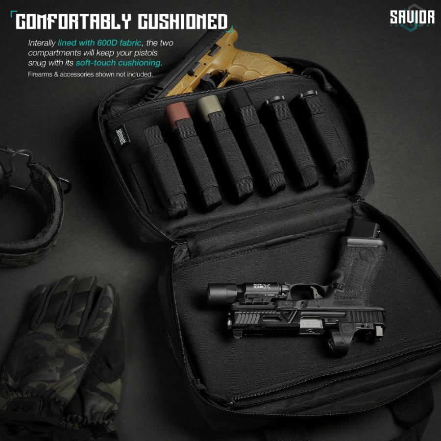 Savior Equipment Specialist Series Low Profile Double Pistol Case