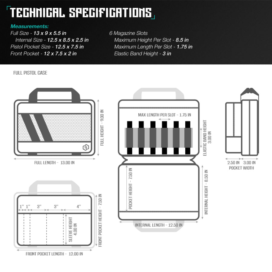 Savior Equipment Specialist Series Low Profile Double Pistol Case