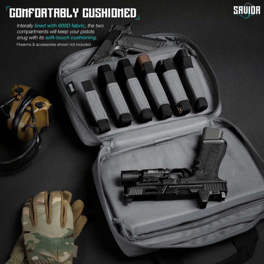 Savior Equipment Specialist Series Low Profile Double Pistol Case