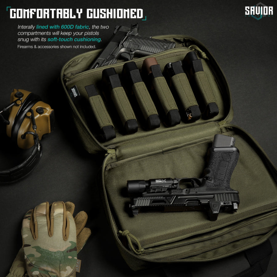 Savior Equipment Specialist Series Low Profile Double Pistol Case