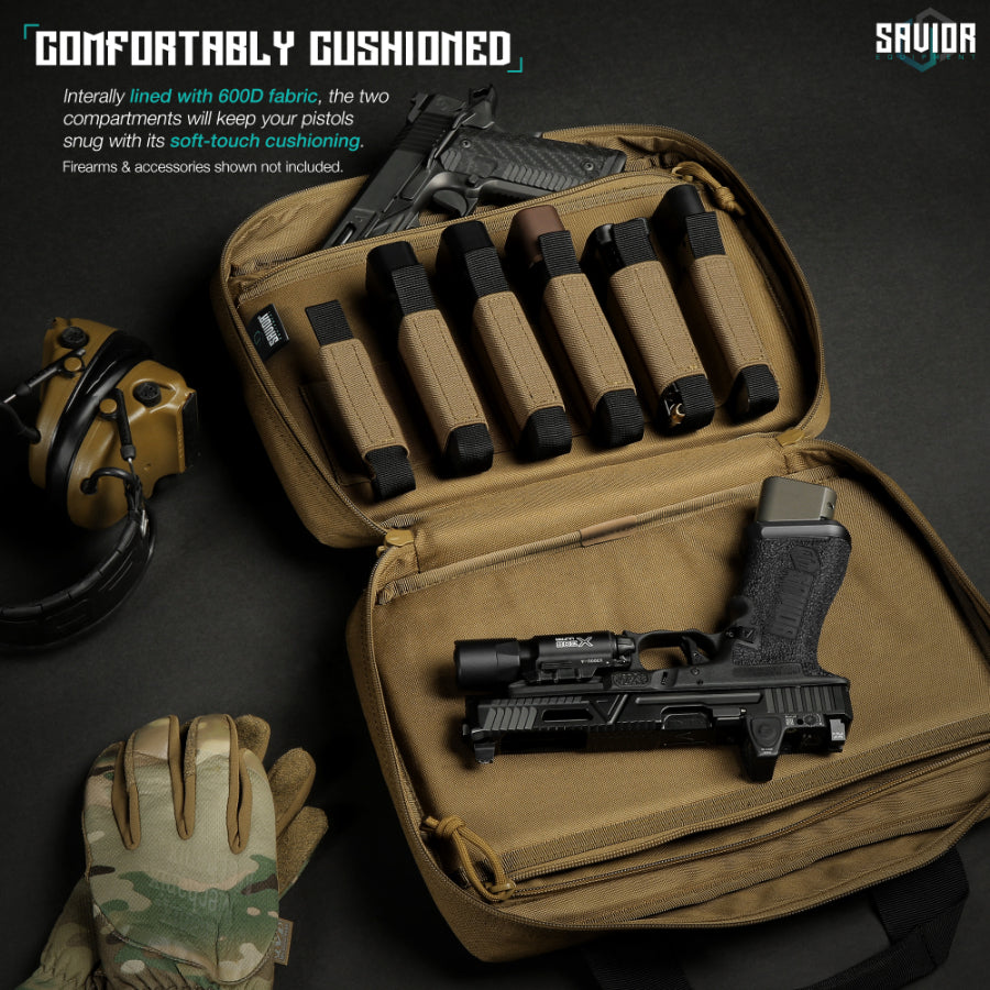 Savior Equipment Specialist Series Low Profile Double Pistol Case
