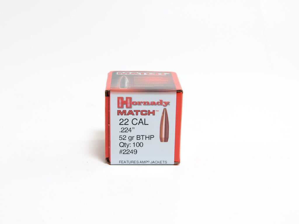 Hornady .224 Diameter 52 Grain Boat Tail Hollow Point Bullets