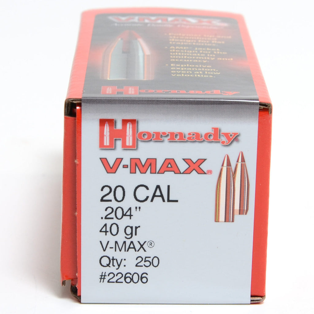 Hornady .204 Diameter 40 Grain Polymer Tip V-Max Bullets